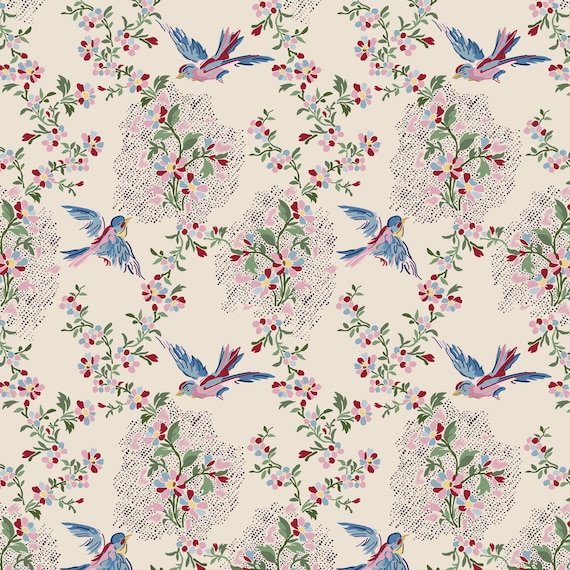 Guinevere by Emma Newman - Elaine Cream DV7130 - 1/2 yard