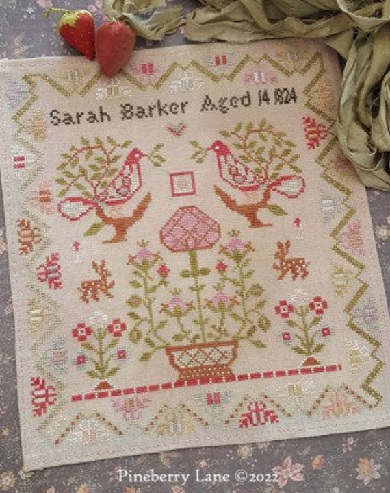 Sarah Barker 1824 - Pineberry Lane - Cross Stitch Chart