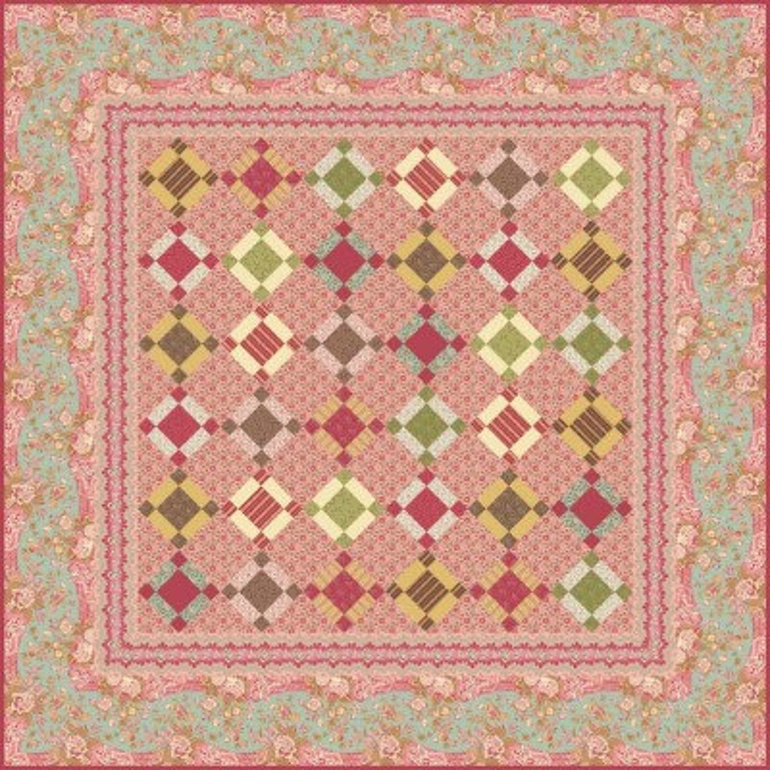 Cloverdale House Diamondstripe Brown 7968RN 1/2yd Etsy