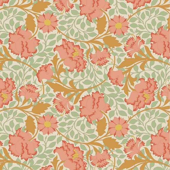 TILDA Songbird - Floral Coral 100641 - Fat Quarter