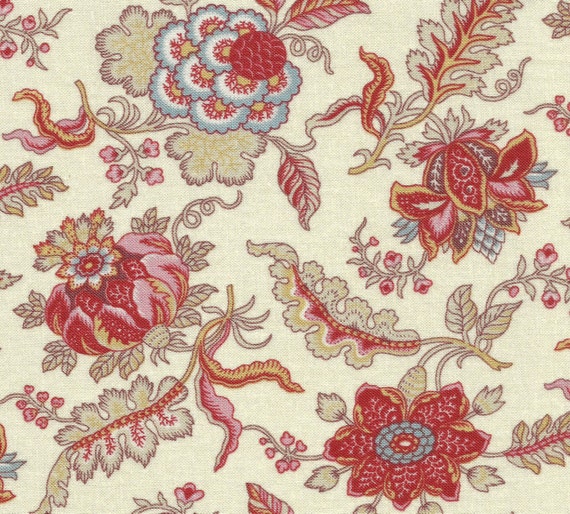 Dutch Heritage Pomegranate 1022 - Cream - 1/2 yard