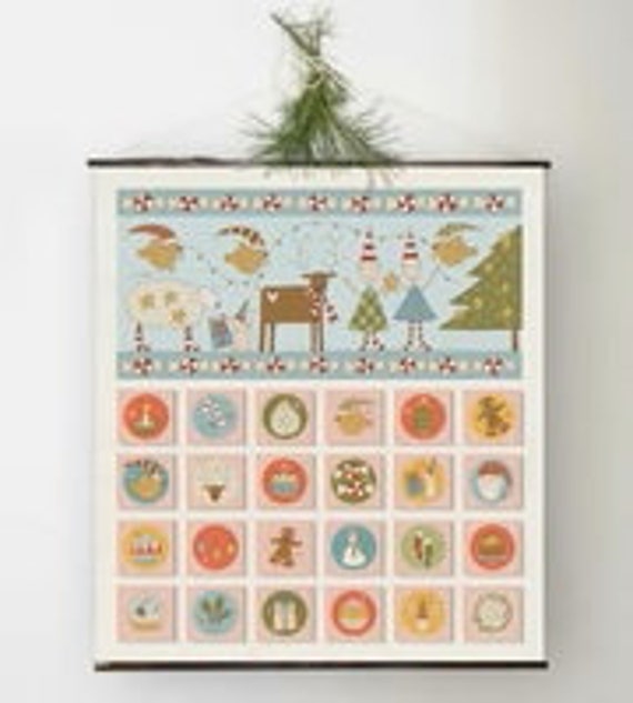 Countdown to Christmas - Preprinted panel for Stitchery