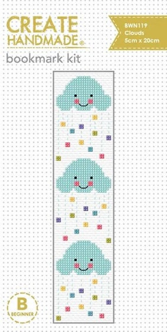 Cross Stitch Bookmark Kit - Clouds