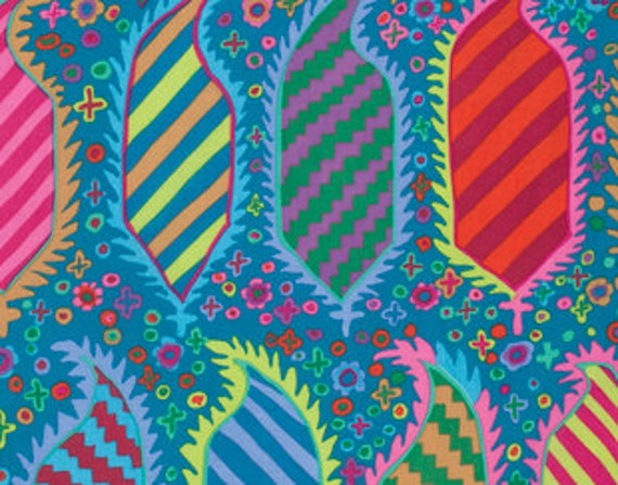 Kaffe Fassett Collective Striped Herald Turquoise - 1/2 yard