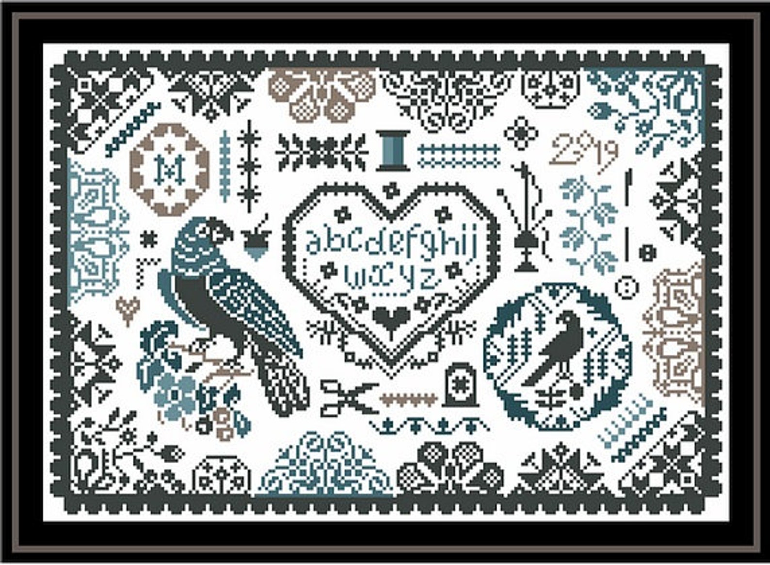 Sampler Primitif II Marjorie Massey Cross Stitch Chart - Etsy