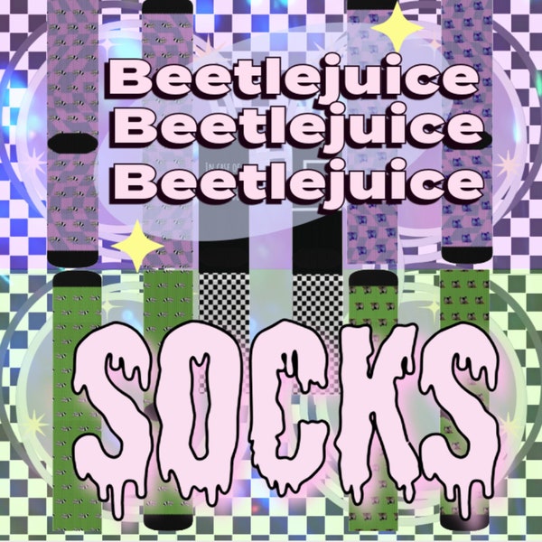 Beetlejuice Novelty Giftable Socks