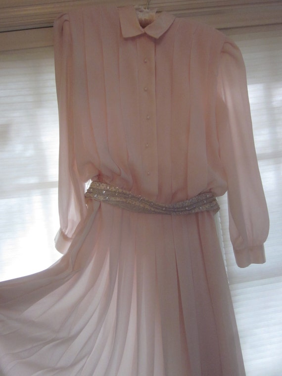 Vintage holiday wedding beautiful pale pink butto… - image 1