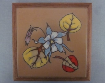 Masterworks Art Tile Trivet set in oak