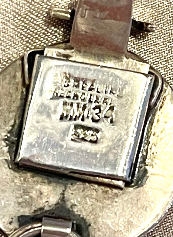 Sun God Sterling Silver bracelet Mexico 8-1/4” - image 4