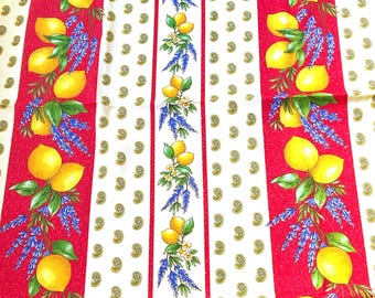 FRANCE fabric tablecloth LEMONS 115 x 61”