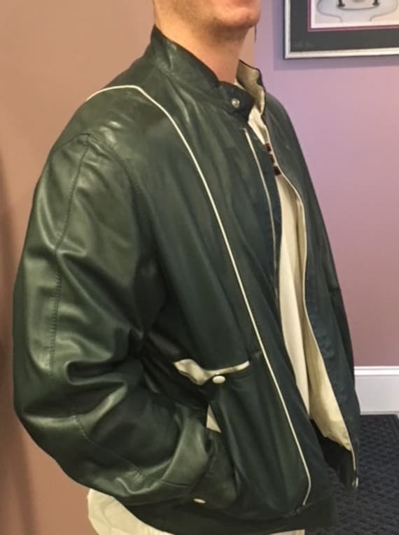 Mens Burberry Prorsum Vintage Lambskin Bomber Jacket Etsy
