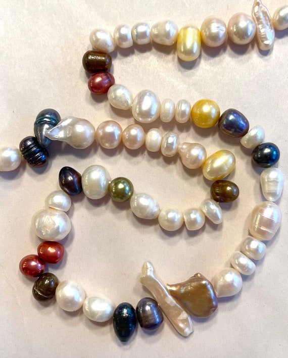 54” Pearls and shells necklace South Sea