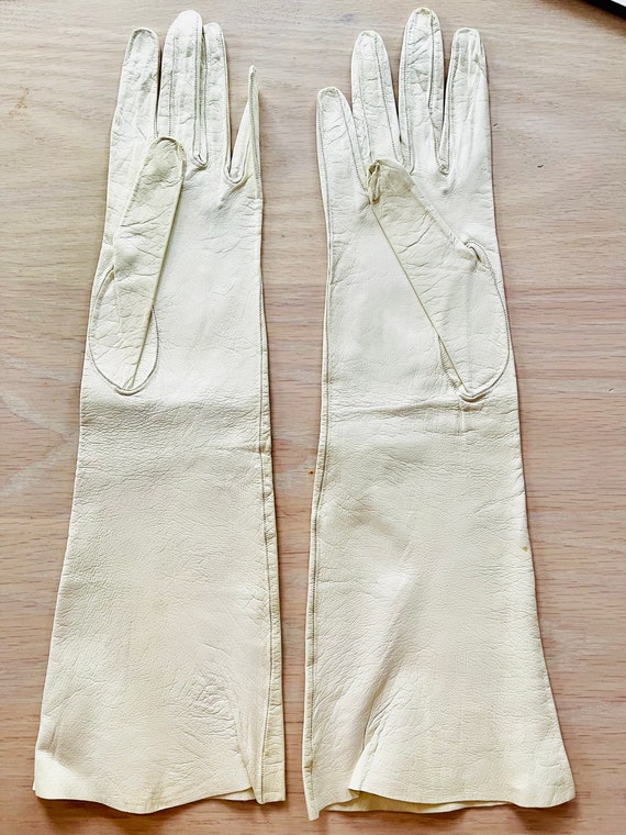 Kid leather gloves women’s vintage size 7 - image 2