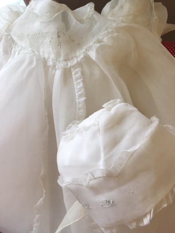 PARIS Baptismal Dress Ville du Puy Hand embroider… - image 3