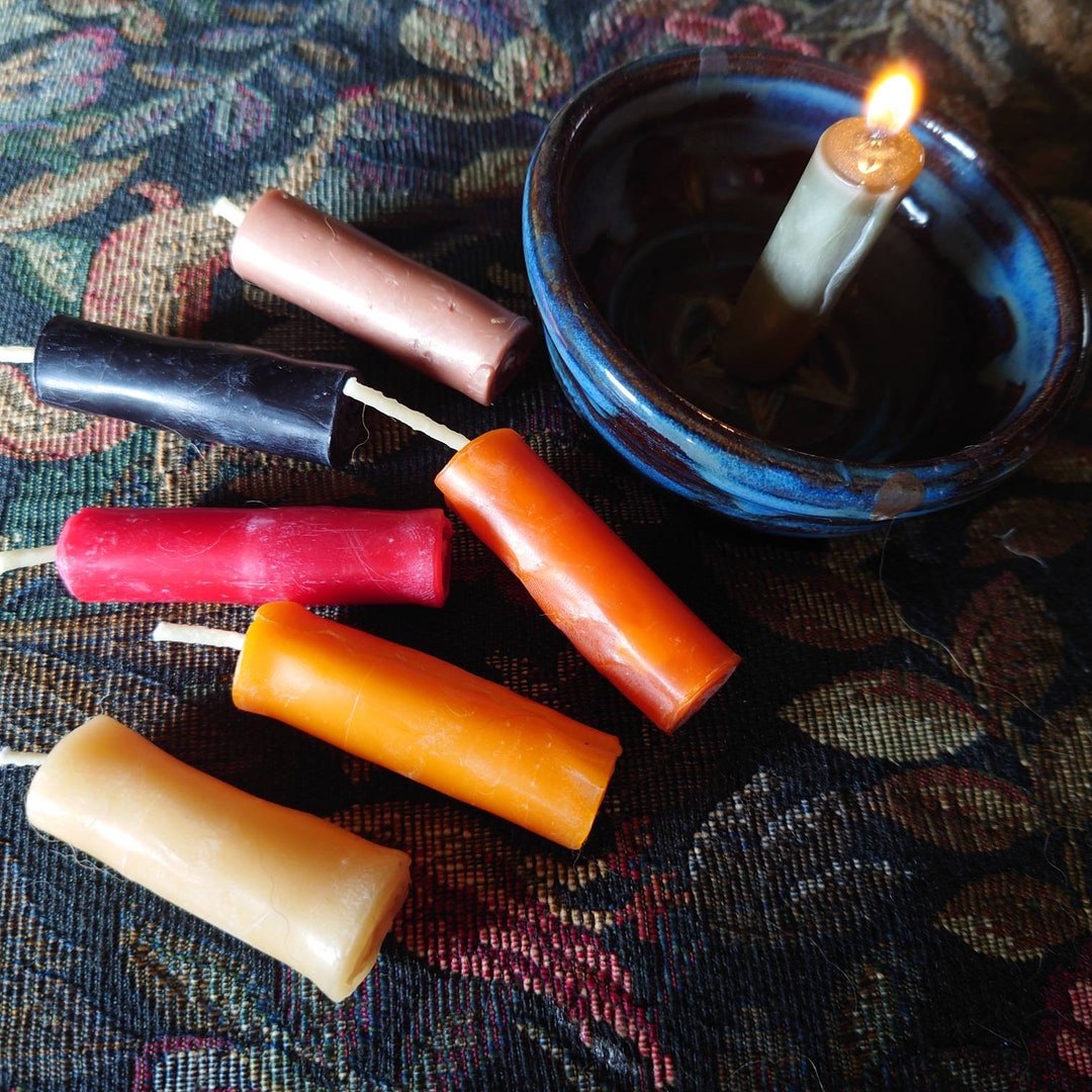 Fire Elemental Spell Candles Handmade Beeswax Set of Six - Etsy
