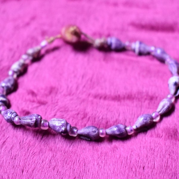 Purple Shell Anklet
