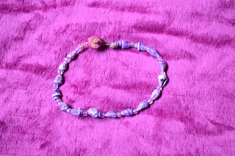 Purple Shell Anklet