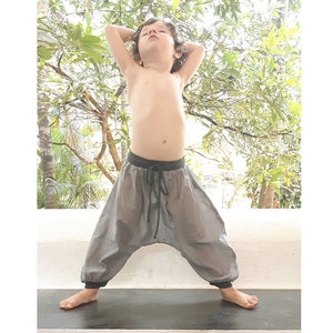 Boy&#39;s saroual baggy , summer kid&#39;s harem pants,  sarouel chambray, grey, taupe, babies, boho, ethnic pants, boys Christmas gift,  Aummade