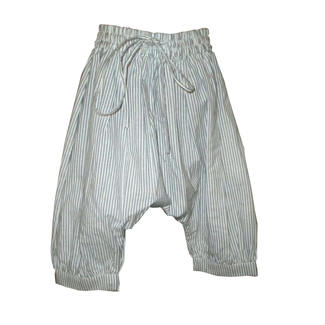 Summer Kid's Harem Pants, Saroual Baggy Pants, Grey Striped Summer ...