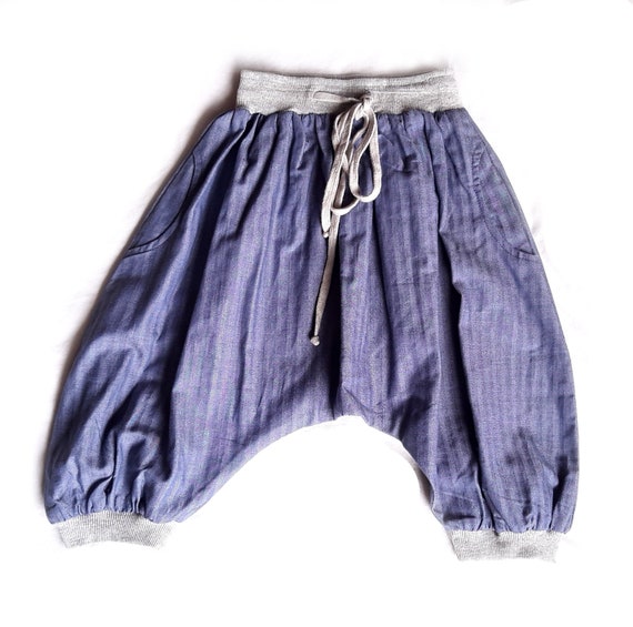 Pantaloni Harem Bambini Cotone-lino - Vita Elastica, Comodi E Traspiranti Per 1-7 Anni - Foto 3