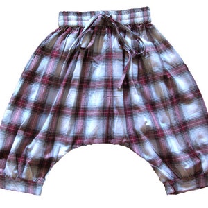 Saroual baggy checks pants, Harem boys pants, summer pants boys, 2-3 years, ethnic pants, boho for boys, Aummade image 2