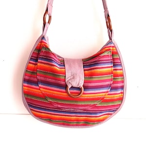 Canvas Tasche, Sommer, bunte Streifen, Urlaub, Strand, Bobo Chic, große Leinwand, Aummade