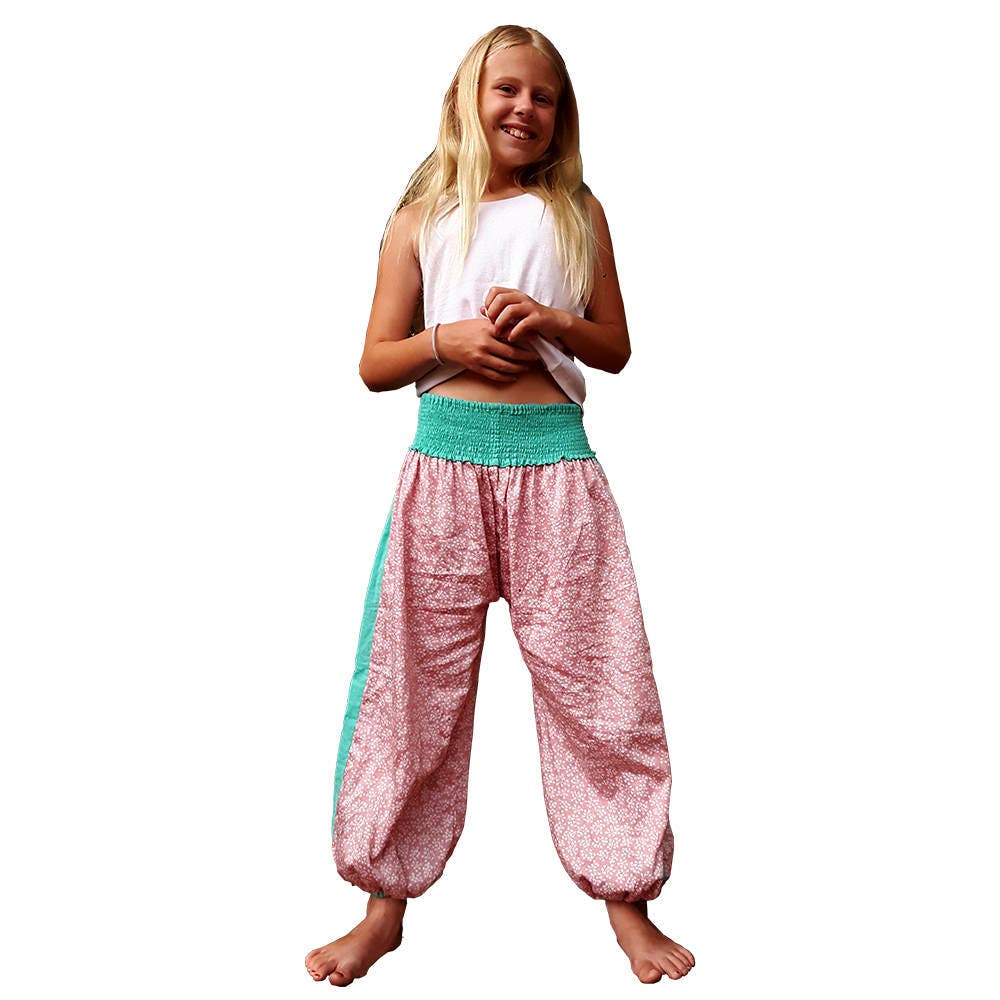 Kinder Haremshose Aladinhose - Bequeme Pluderhose Aus 100% Baumwolle