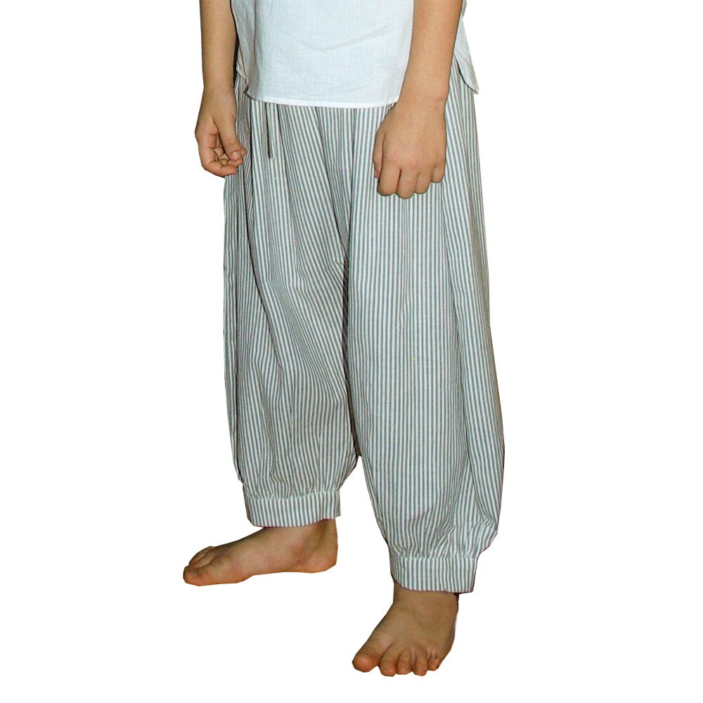 Summer Kid's Harem Pants, Saroual Baggy Pants, Grey Striped Summer ...