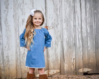 girls blue jean dress