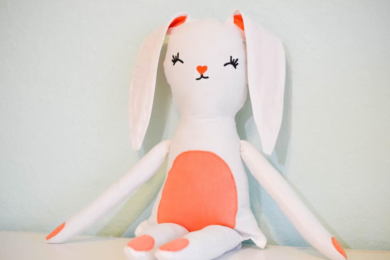 Woodland Decor Christmas Gift For Girls Bunny Nursery Decor Toys For Girls Woodland Nursery Stuffed Bunny Doll Handmade Dolls