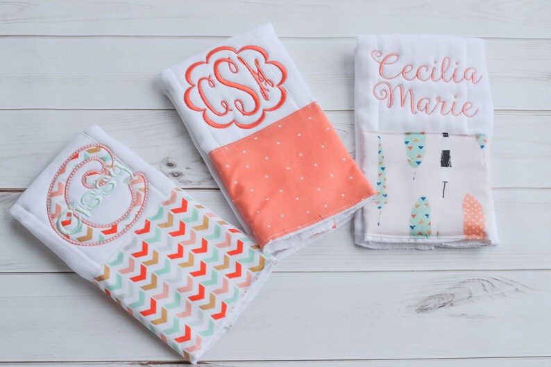 personalized burp cloths