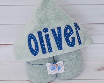 Personalized Hooded Towel for Kids: Custom Name Bath & Beach Towel, Gift