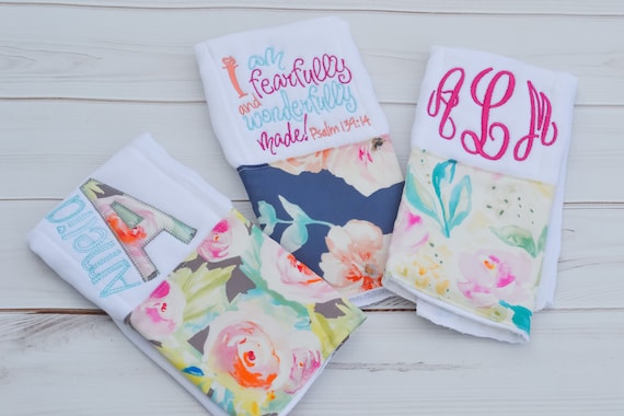 personalized baby burp cloths