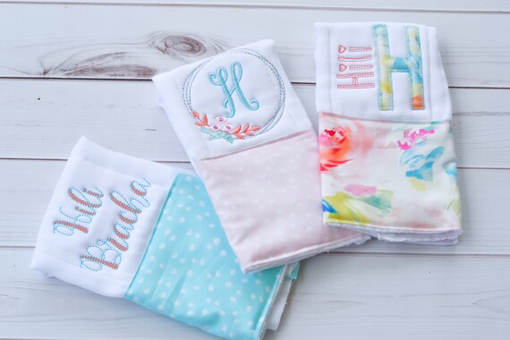 personalized burp cloths