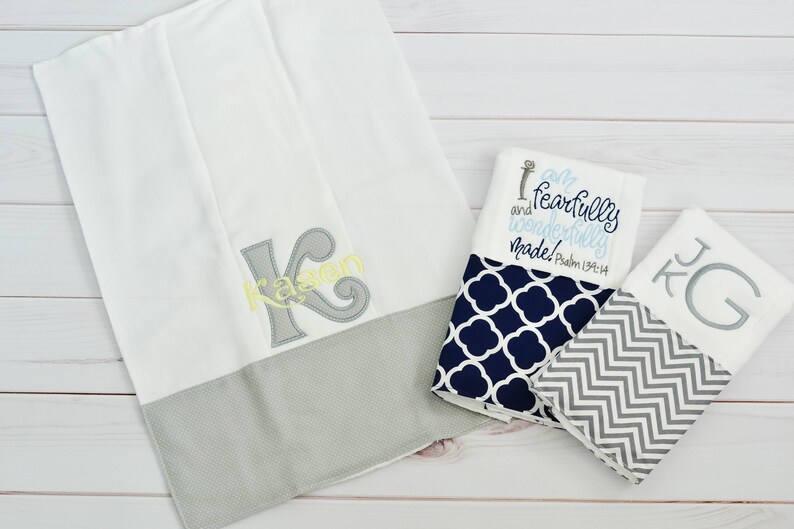 Burp Cloths Baby Boy Burp Cloths Monogrammed Burp Rag Etsy