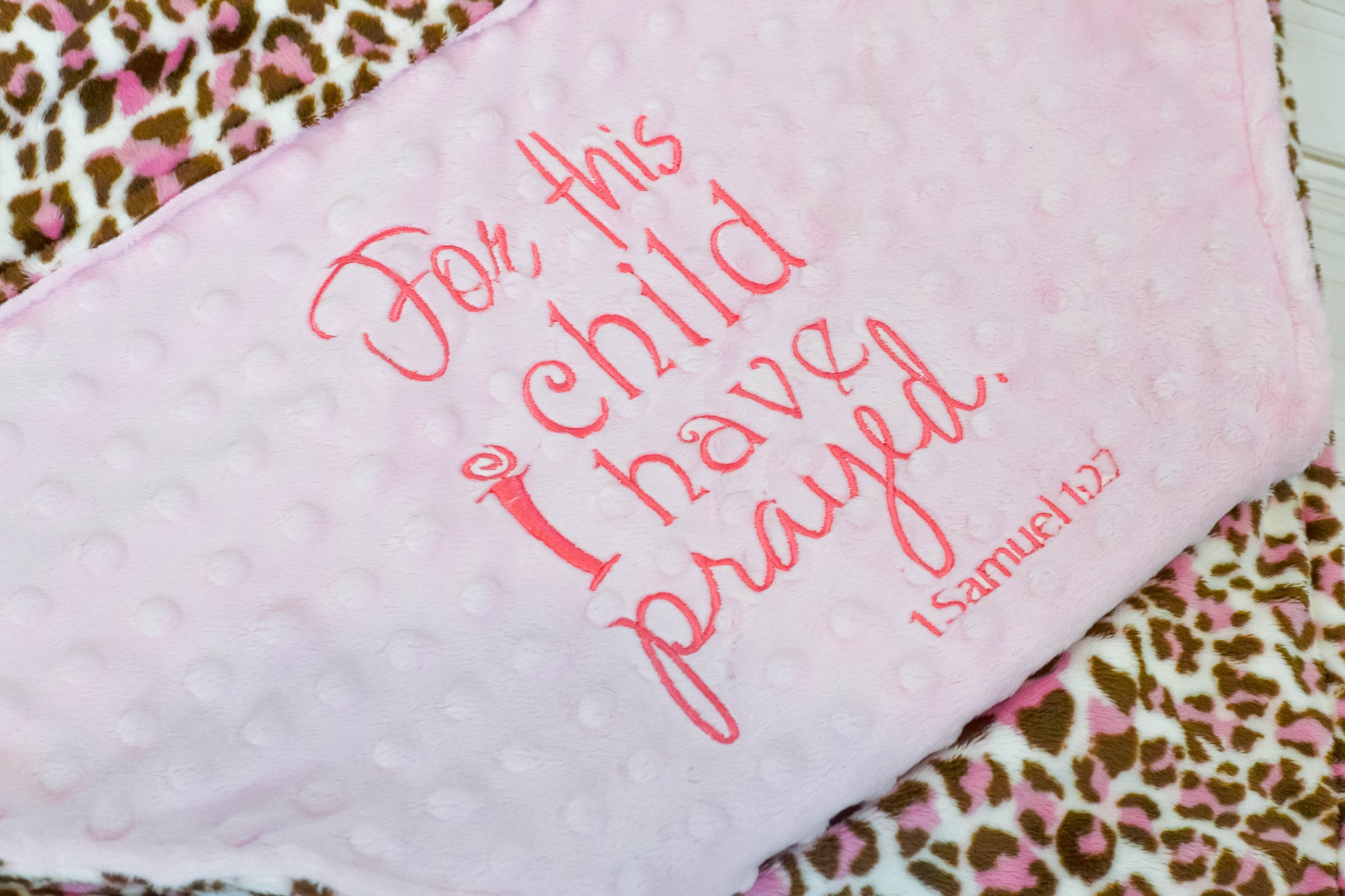 Baby Girl Blanket Bible Verse For This Child I Have Prayed Etsy