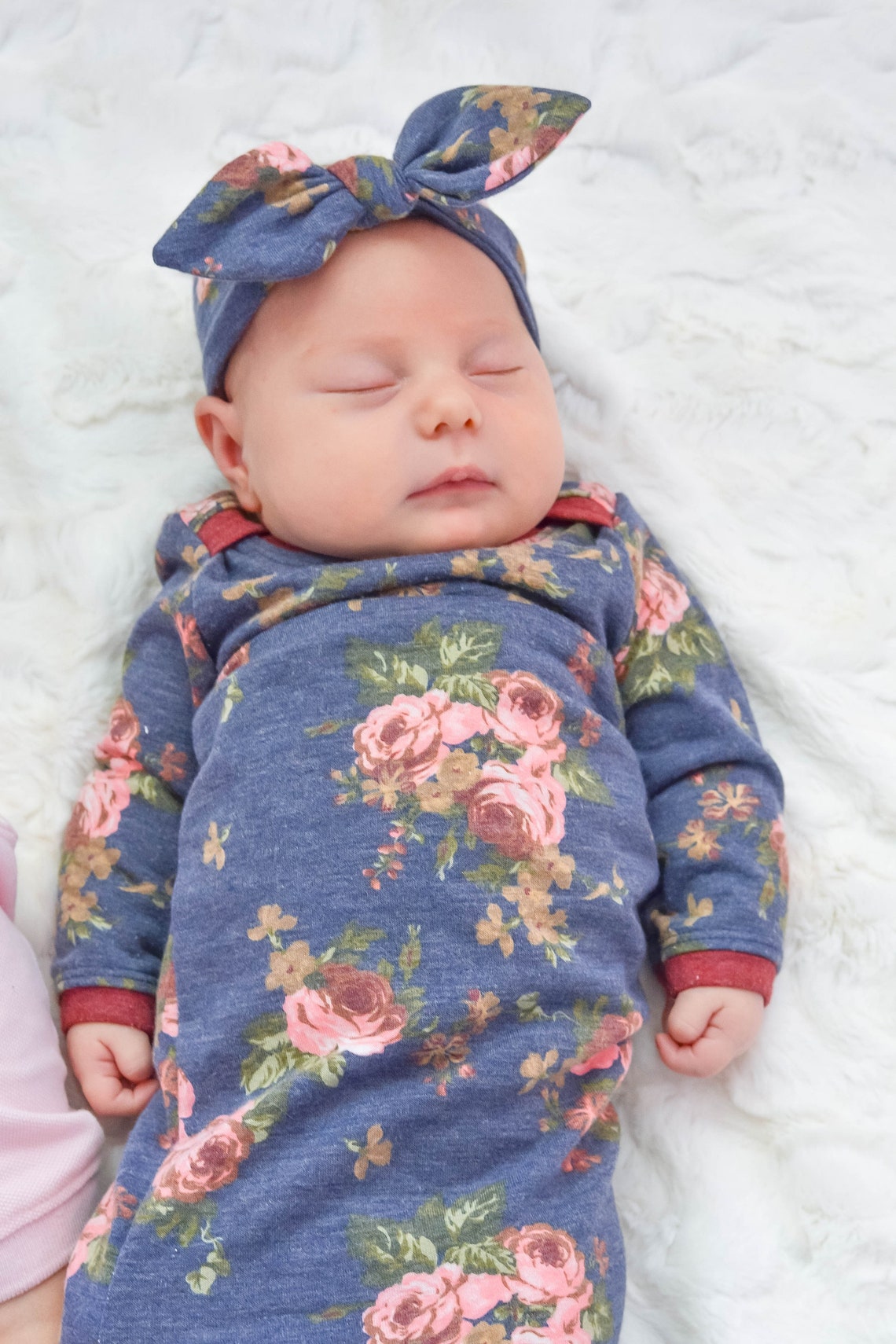 Mermaid Baby Gown Knotted Baby Gown Baby Girl Gown Etsy