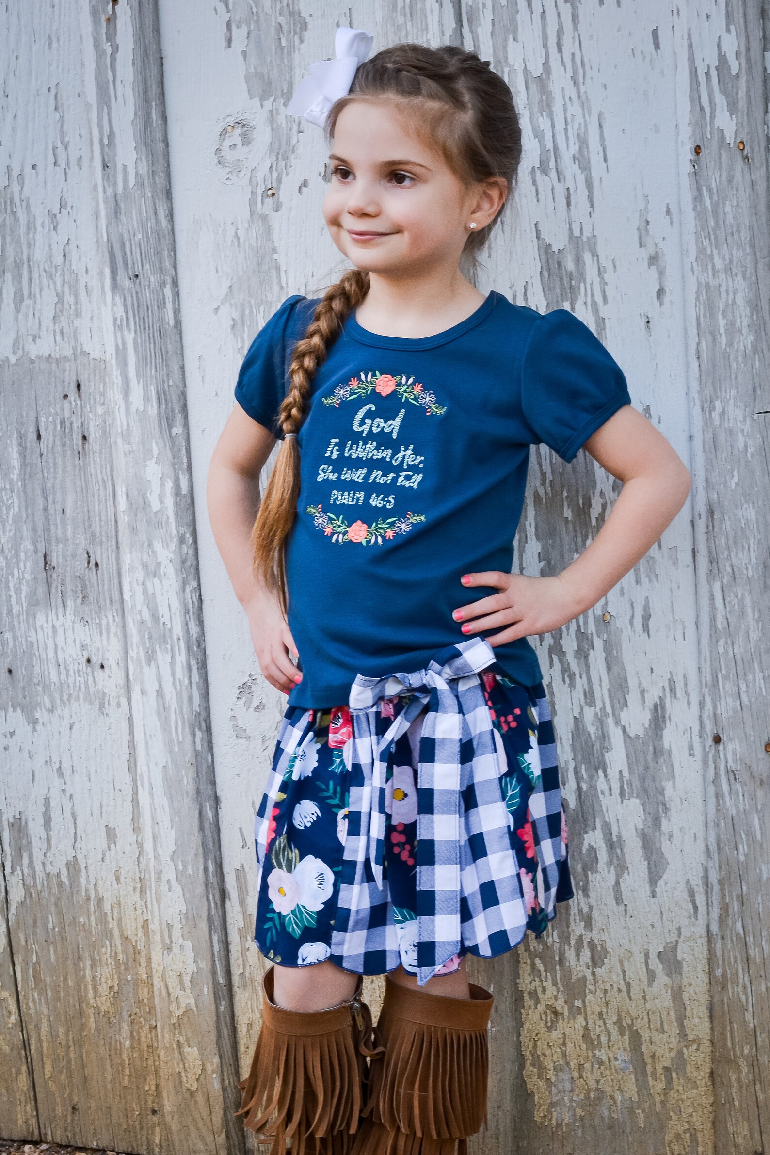 Skirts for Girls Girls Skirt Set Bible Verse Shirt Girls Etsy