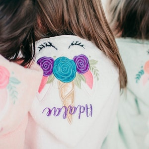 Hooded Towel - Unicorn Towel - Unicorn Gift - Birthday Gift Girls - Kids Bath Towel - Girls Beach Towel - White Unicorn - Baby Shower Gift
