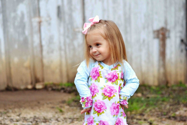 Toddler Raglan Shirt Girls T-Shirt Floral Shirt Raglan Shirt Raglan Girls Shirt Toddler Ruffle Shirt Girls Ruffle Raglan Shirt