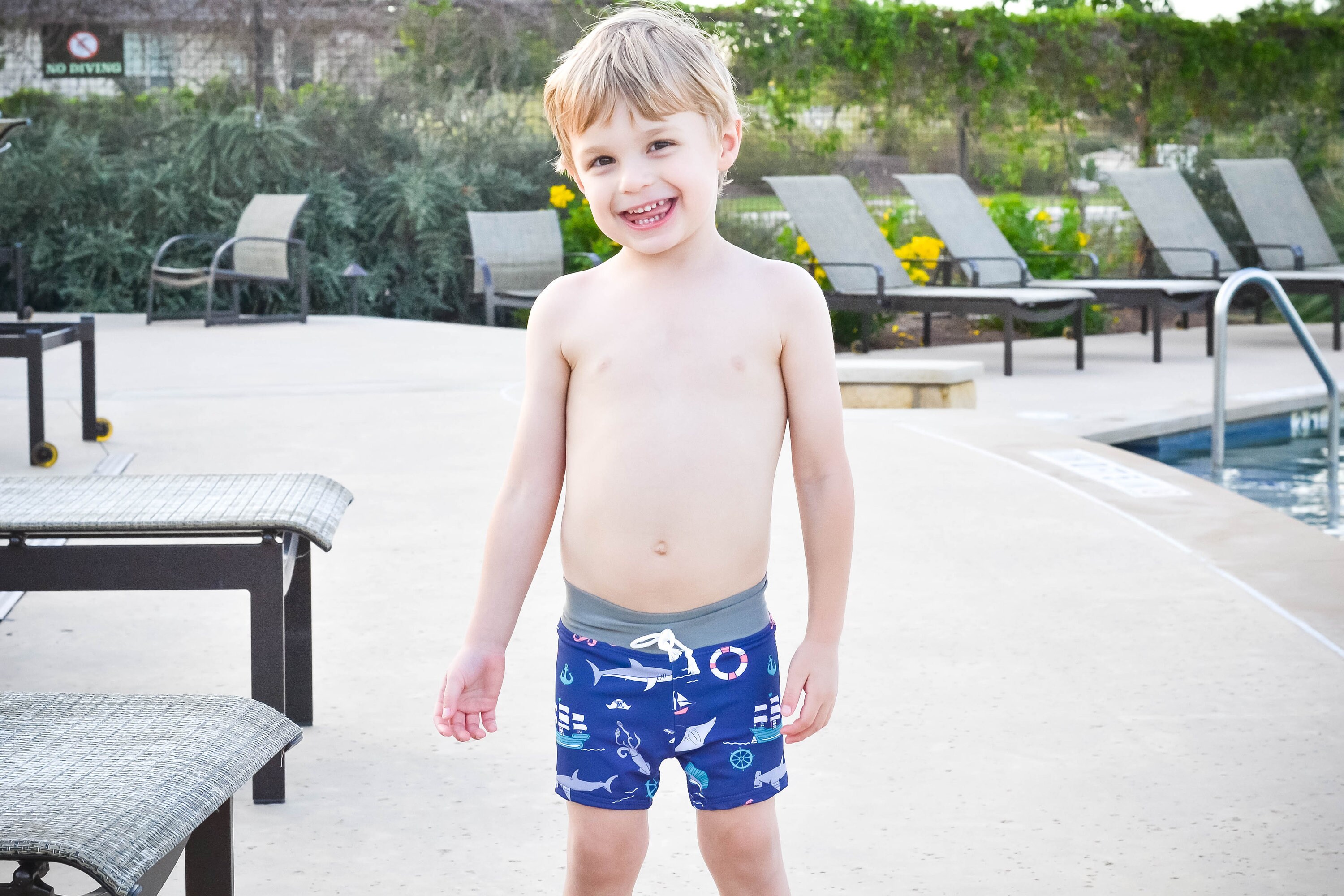 little boys swim