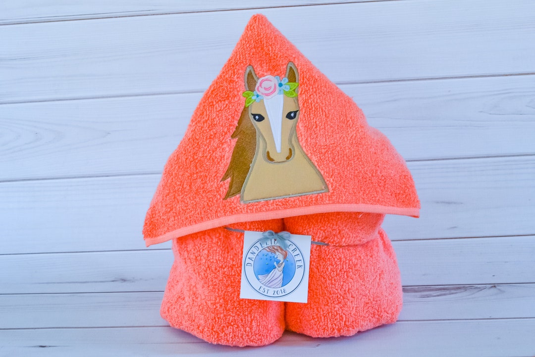 Hooded Towel Horse Towel Personalized Towels for Kids Etsy