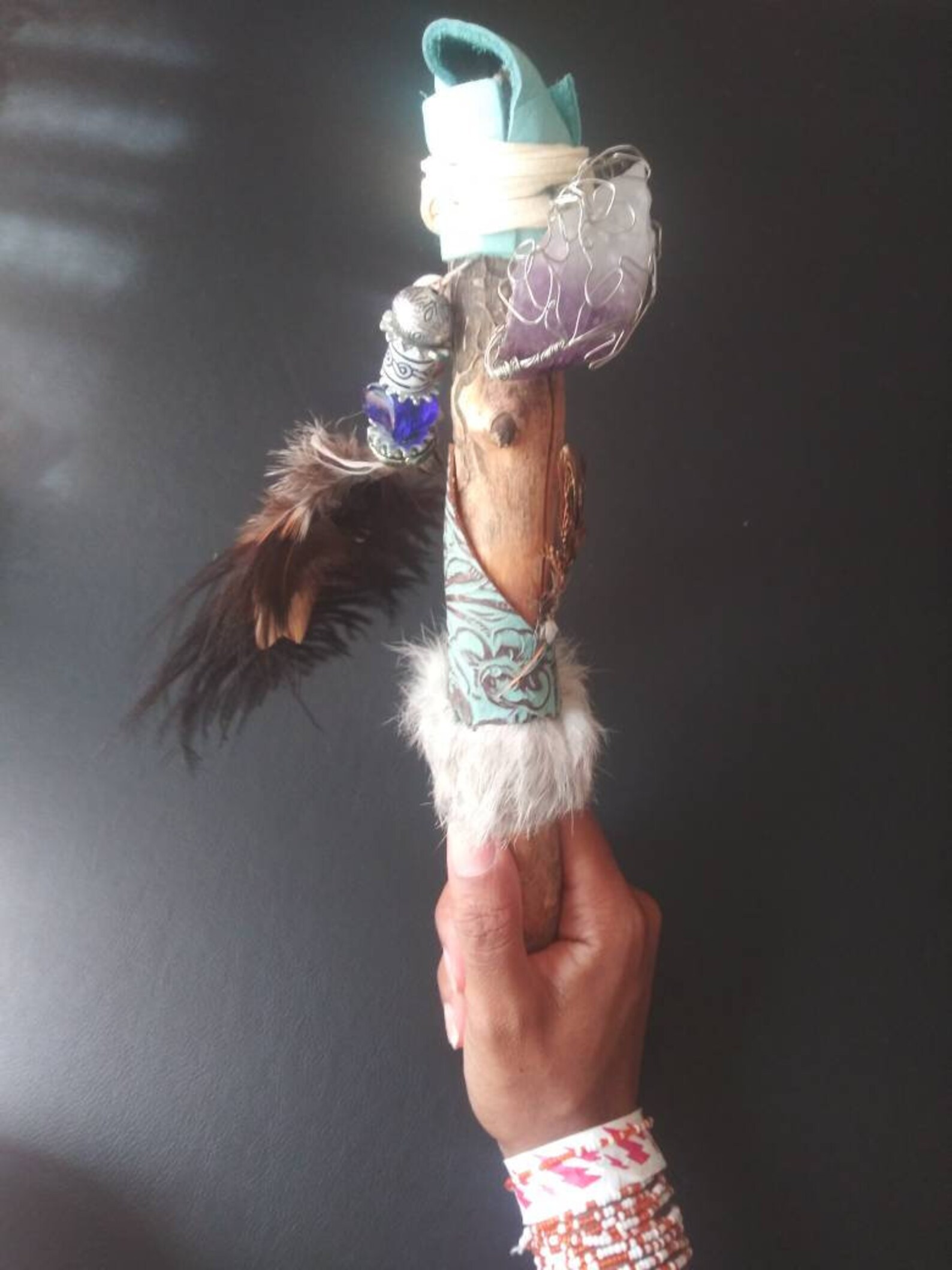 Custom Native American Spirit Stick // Talking Stick // Etsy