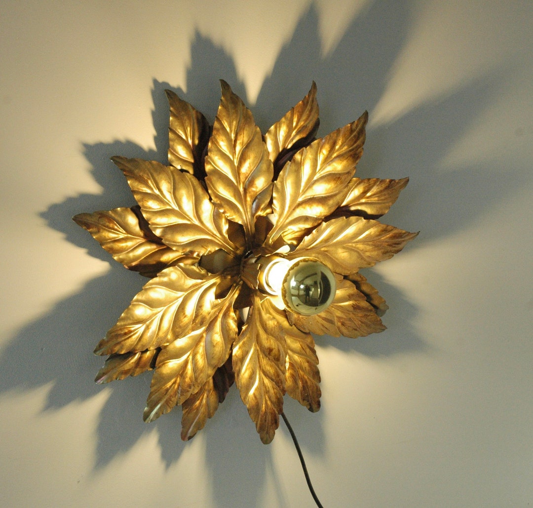 Florentine Wall or Ceiling Lights, Floral Design, Hans Kogl Style Etsy