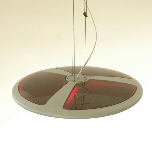 Tobias Grau pendant, Project X with dark red/purple diffusers, 2 available