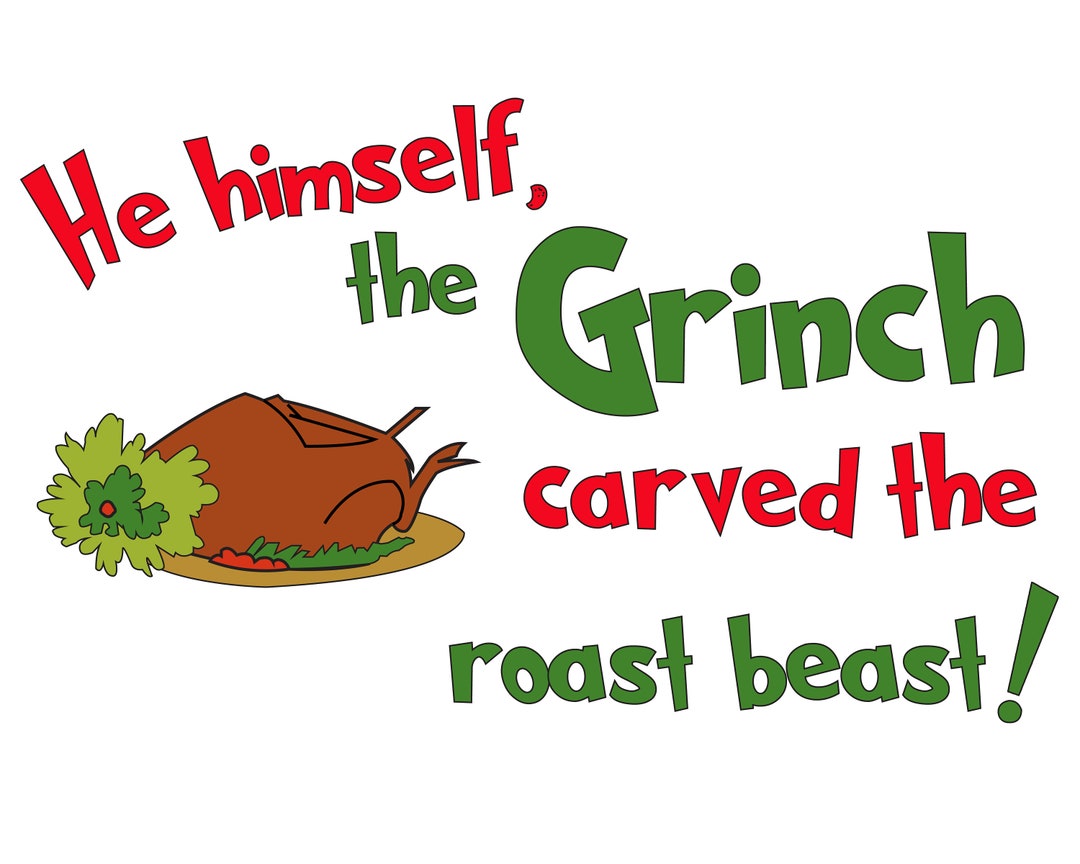 He Carved the Roast Beast Printable 11 X 14 Inches Etsy