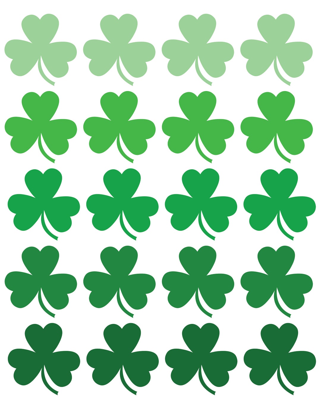 Shamrocks Printable 11 X 14 Etsy Shamrocks Printable 11 X 14 Etsy