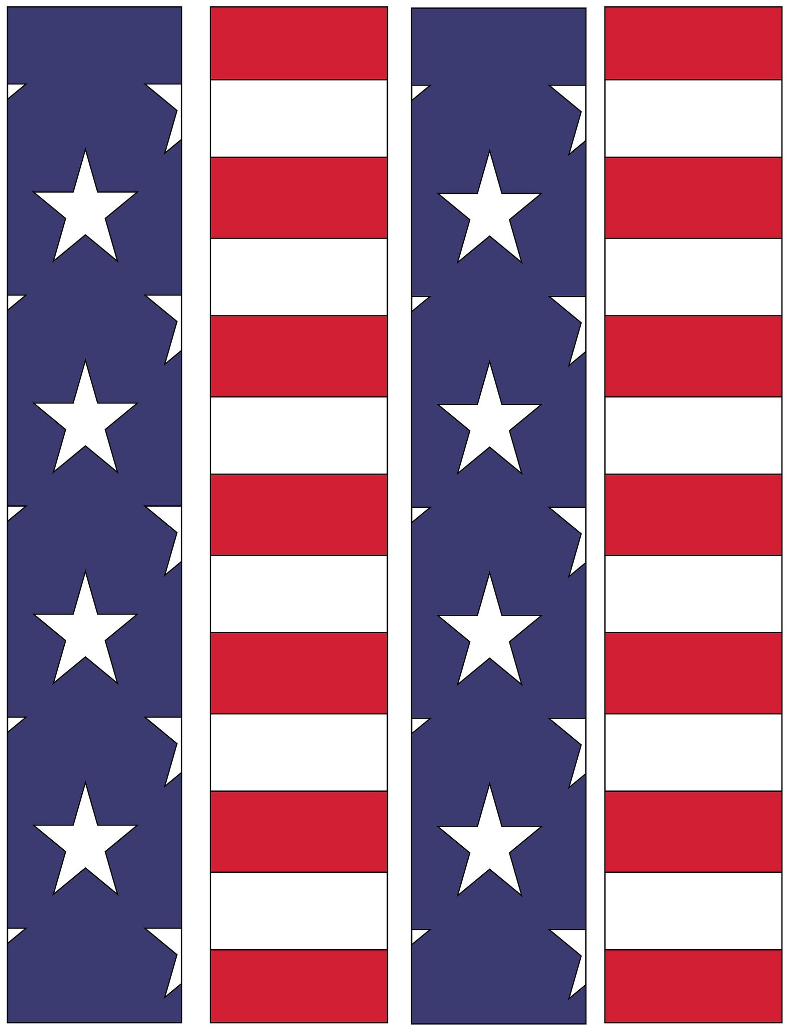 Patriotic Paper Chain Printable 8.5 X 11 - Etsy UK