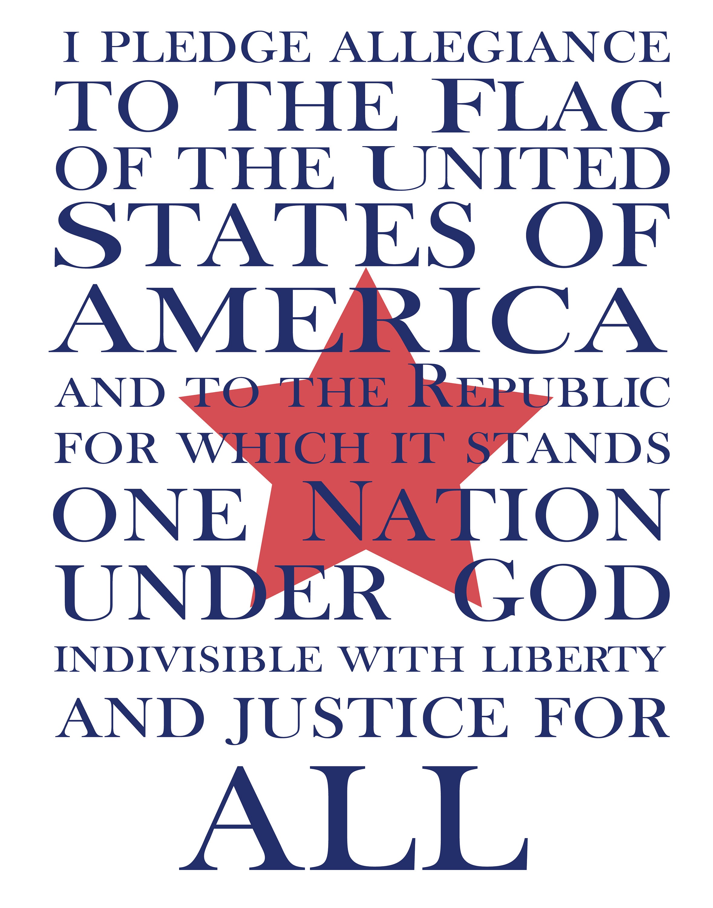 I Pledge Allegiance Printable 16 X 20 - Etsy