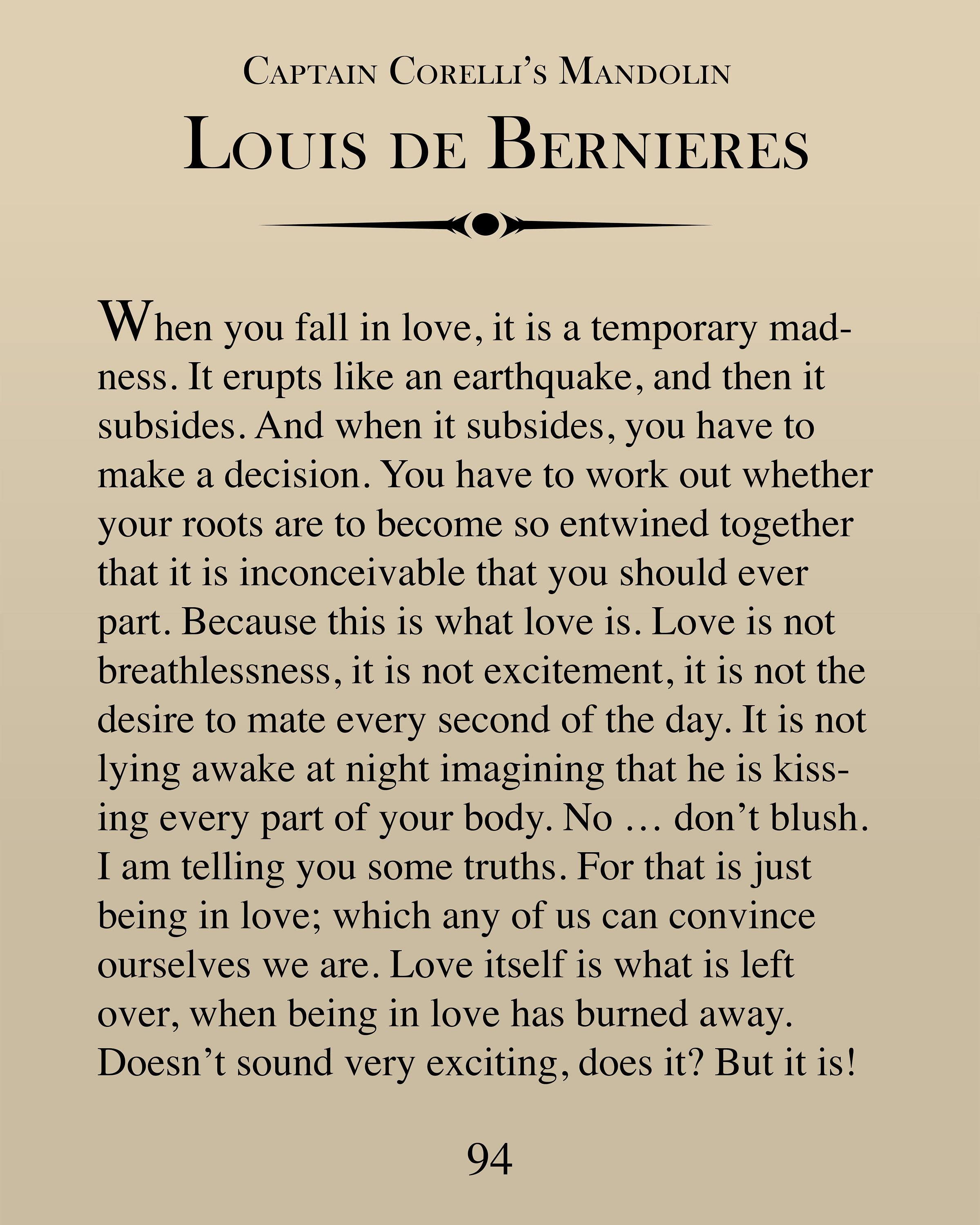 Love is Temporary Madness Book Quote Printable 16 X 20 Etsy UK